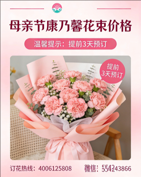 德阳旌阳区花店母亲节康乃馨花束